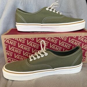 Vans Men's Olive Canvas Sneakers